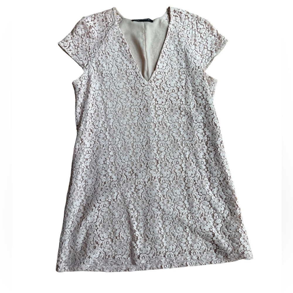EUC Zara Woman Floral Lace Dress (XL)